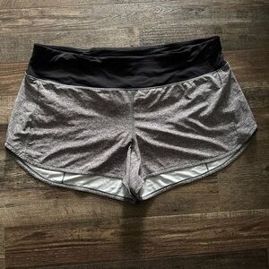 Athletic Gray and Black Running Shorts